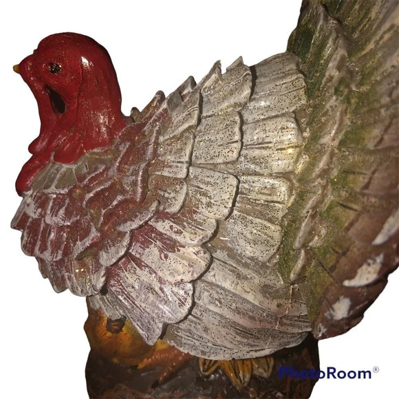Unbranded TURKEY 7" Resin Thanksgiving Fall Holiday Decoration Home Decor Glitte - Picture 4 of 8